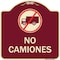 Signmission Spanish Traffic No Camiones No Trucks W/ Graphic Heavy-Gauge Aluminum Sign, 18" x 18", BU-1818-22881 A-DES-BU-1818-22881 - alternate 1